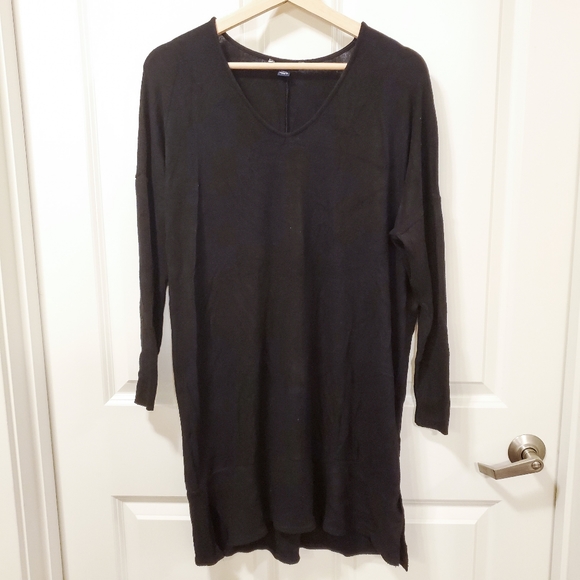 American Eagle Black Plush Shift Sweater Dress - Picture 2 of 8